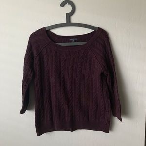 American Eagle 3/4 Sleeve Scoop Neck Sweater